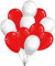 Luftballons rot/weiß - 100% Naturlatex & 100% biologisch abbaubar - Premiumqualität made in EU - Marke twist4 (200 Stück)