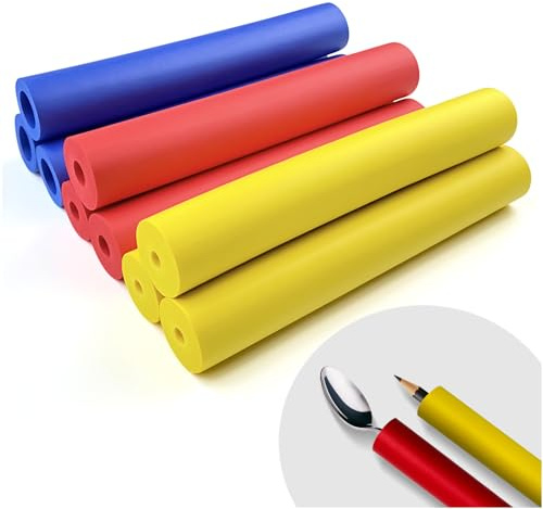 9pcs Foam Grip Tubing Adaptive Utensils Grip Tubing, Built up Grip Aid for Utensils, Tools and Pens for Elderly, Arthritic, Handicapped