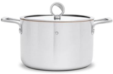 Olavson – Premium-Topf mit Kupferkern – großer antihaftbeschichteter Topf mit Kupferkern – geeignet für Induktion, Backofen oder Herd – Bräter und Auflauf – 20 cm (flach)