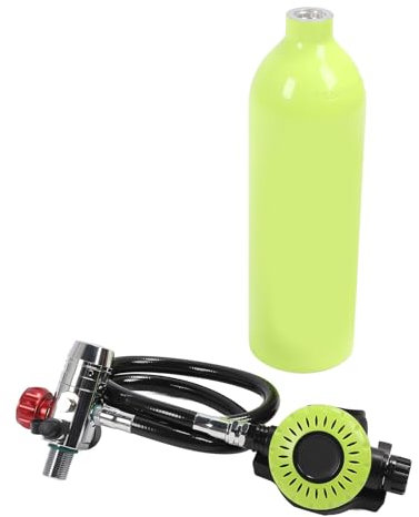 Naroote Bouteille de Plongée équipement de Plongée 1L, Antirouille, Mini Bouteille de Plongée Sûre, Résistante aux Chocs pour l'extérieur (Green)