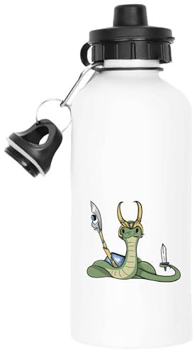 Loki Schlangenkrieger Thermo-Wasserflasche, Weiße Trinkflasche