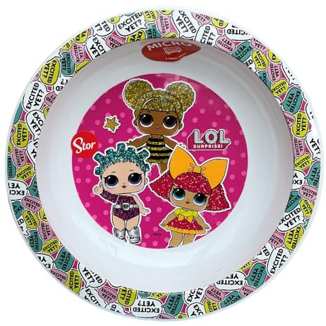 Piatto fondo bamboline LOL in plastica riutilizzabile BPA free stoviglie per bambini adatte al microonde