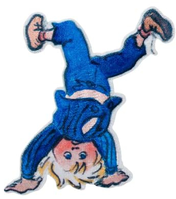 Mono-Quick 1806x Michel aus Lönneberga Applikation, Bügelbild, Patch, Aufnäher, Ida (18062 - Michel macht Kopfstand)