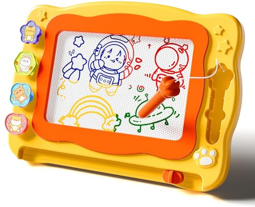 Großes magnetisches Zeichenbrett Kleinkind Spielzeug für 3 4 5 6 Jahre alte Kinder Mädchen Jungen, Doodle Board Montessori Vorschule pädagogische Reise Spielzeug Geschenke für 3 4 5 6 Jahre alt