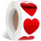 500 Stück Rot Herz Klebepunkte, 25mm Markierungspunkte Glitzer Herz Aufkleber Selbstklebende Klebeetiketten Herz Etiketten für Muttertag, Valentinstag, Umschläge, Basteln, Scrapbooking, Geschenk