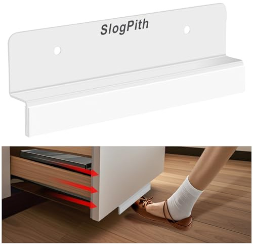 Cabinet Foot Pull For Trash Drawer,Hands Free Trash Opener,Durable Stainless Steel Material, Cabinet Foot Pull Design For Full Overlay Cabinet Doors In Kitchens, Laundry Rooms And Garbage Room (White)