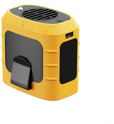 Ventilatore portatile senza pale, batteria 8000 mAh, perfetto per attività all'aperto, arancione
