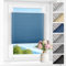 Zarnan Plissee ohne Bohren Verdunkelung Thermo Plissee Klemmfix Blau B85 x H130 cm(BxH) plisseerollo Klemmfix 100% Blickdicht Jalousien for für Fenster innen Sichtschutz