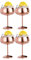 Heiikiuy Coppe da Champagne Coupe in Rame Set di 4 Bicchieri da vino in acciaio per cocktail vintage