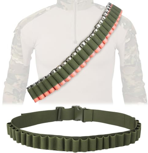 MUCHER Patronengürtel 27 Loch Berentzen Klopfer Gürtel Halter 130cm Schnaps Shell Gürtel Shot Gürtel Für Jägermeister, Schnapsgürtel, Junggesellenabschied, Partygeschenk, Karneval (Grün)