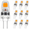 I-SHUNFA G4 LED Dimmbar Lampen Warmweiß 2700K,AC/DC 12-24V Led Leuchtmittel G4,1.2W ersetzt für 12W-15W Halogenlampen,125LM Energie Sparen LED Mini Glühbirnen,Kein Flackern,10er pack