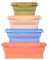 Durandal |Set 4 boîtes de conservation alimentaire en silicone souple pliables et hermétiques|Plusieurs formats 350 ml à 1200 ml