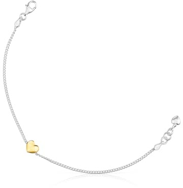 TOUS Armband mit Herzanhänger, zweifarbig, Kollektion My Other Half
