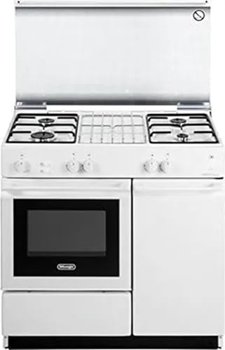 Cucina a Gas 4 Fuochi Forno Elettrico con Grill 42 Litri LxP 86x50 cm colore Bianco - Smart SGGW854