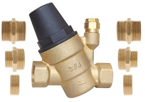 SOMATHERM FOR YOU - Einstellbarer Membran-Druckminderer - Kompakt und einfach zu installieren - FF3/4 mit Multifittings - Einstellbarer Ausgangsdruck 1 bis 5 Bar - Gelb