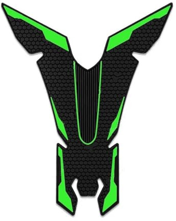 TAHDP Adesivo Per Serbatoio Laterale Per Moto Per Kawasaki Per Z 900 800 750 500 1000, Adesivi Per Serbatoio In Gomma. Protezione Serbatoio(VERDE 1)
