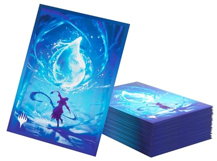 Gamegenic, Magic The Gathering – Secrets of Strixhaven Premium Art Sleeves | 105 Hüllen pro Packung, Hüllengröße: 66 x 92 mm, Sleeve Code: Gray, Motiv: Island