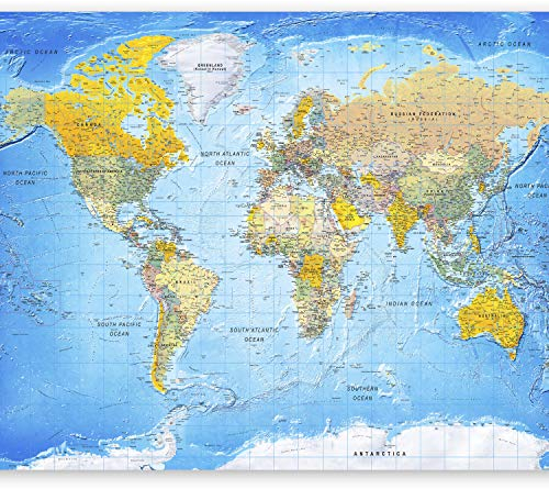 murando - Vlies Fototapete Weltkarte 250x175cm Foto Tapete Schlafzimmer Wohnzimmer Vliestapete XXL Wandtapete Motivtapeten Bildtapete 3d Effekt Wand Dekoration - Geographie Kontinente k-A-0109-a-a