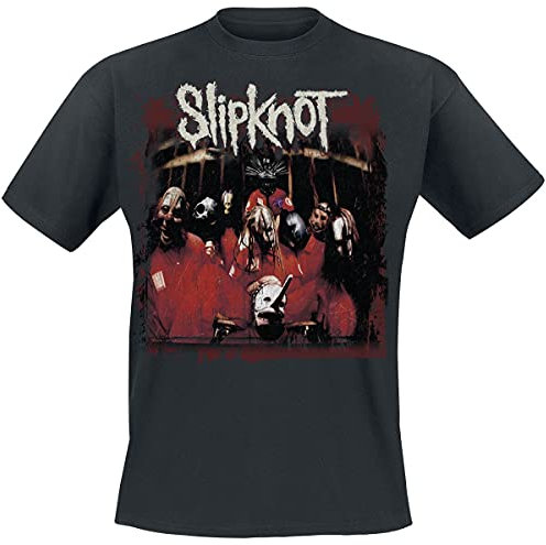 Slipknot Debut Album Männer T-Shirt schwarz M 100% Baumwolle Band-Merch, Bands, Horror