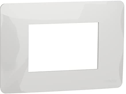 Schneider Electric NU210318 Unica Studio - plaque de finition - Blanc - 3 modules