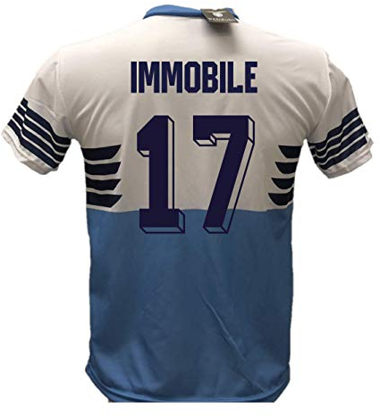 DND di D'Andolfo Ciro Maglia Calcio Lazio Aquila Immobile 17 Replica Autorizzata Bambino (Taglie 6 8 10 12) Adulto (S M L XL) (6 Anni)