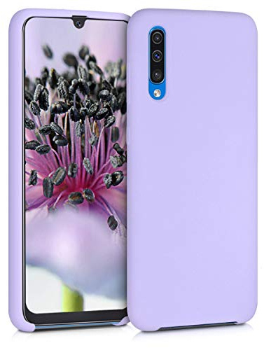 kwmobile Handyhülle für Samsung Galaxy A50 Hülle - Case Silikon - Kabelloses Laden - Schutzhülle Cover in Lavendel
