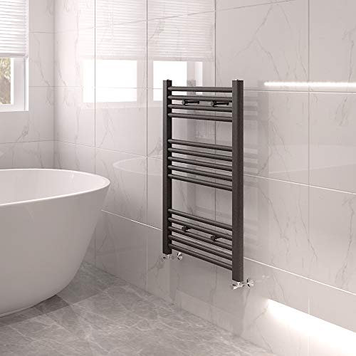 NRG Bathroom Modern Straight Heated Towel Rail Radiator Central Heating Ladder Rad 800x500mm Anthracite