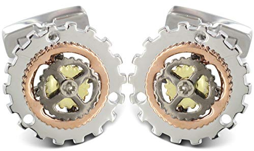 TEROON Manschettenknöpfe Steampunk Zahnrad