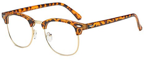 FGDZ Kurzsichtbrille Kurzsichtigkeit Kurzsichtigkeitsbrille mit Dioptrien -3,00 Für Herren Damen Stylisches Brillengestell Transparent Braun