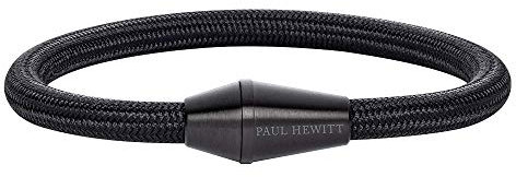 PAUL HEWITT Segeltau Armband Conic mit robustem Magnetverschluss in Bojenform aus gebürstetem Edelstahl in Schwarz