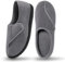 Git-up Diabetic Slippers Shoes for Men Arthritis Edema Adjustable Closure Toe Swollen Feet Slippers Memory Foam Comfy Bedroom House Indoor Outdoor Shoes, Gray UK/7