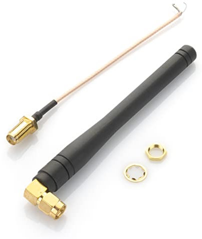 Technikkram 2400MHz 2.4GHz 5GHz Omnidirectional SMA SMA Antenna for Fritz Box, UniFi WiFi Router Booster Range Extender Gateway Mini PCI Express PCIE Network Card USB Adapter