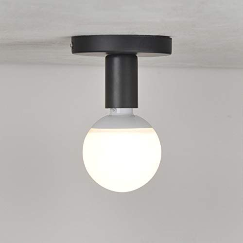 ChaoZan Portalámparas vintage Edison E27 Retro Lámpara de techo Soporte de techo Lámpara de techo Base de metal Casquillo Casquillo de bombilla Negro para Dormitorio Pasillo Salón Comedor