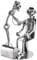 BRUBAKER Schraubenmännchen Arzt mit Patient Stethoskop - Handarbeit Eisenfigur Metallmännchen - Metallfigur Geschenkidee für Hausärzte - Ärzte Geschenk