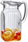 Amazing Abby Quadly Bandly – Pichet en acrylique (1,9 l) Pichet à eau en plastique transparent avec couvercle, carafe de réfrigérateur, sans BPA, incassable, idéal pour le thé glacé, la sangria,