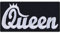 QUEEN Aufnäher für Frauen lustig Aufbügler/Patch zum annähen/aufbügeln | Ehefrau Königin Bügelbilder Geburtstagsgeschenk Jeans Flicken Applikation für alle Stoffe | 90x45mm