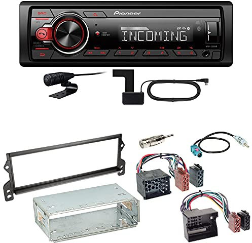 Pioneer MVH-330DAB Bluetooth Digitalradio USB AUX DAB+ Autoradio Einbauset kompatibel mit Mini R50 R52 R53
