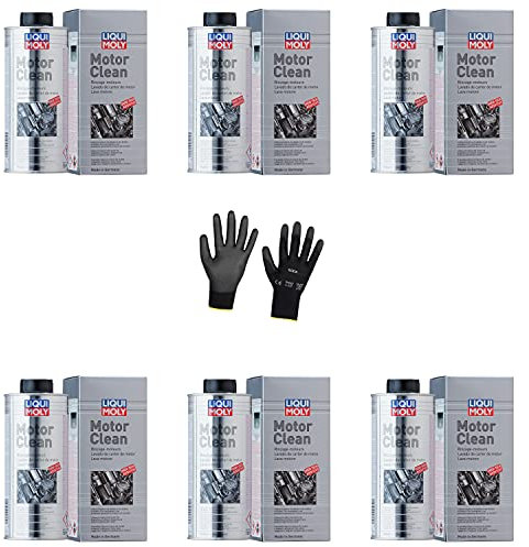 Iloda 6xOriginal Liqui Moly 500ml Motor Clean Motorspülung 1019 Schutzhandschuhe