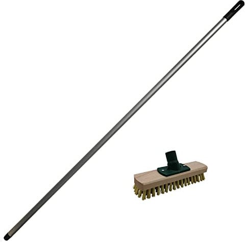 theener Schrubber Scheuer Bürste Borsten Wischer Metall Stiel Kunststoff Holz Reinigung