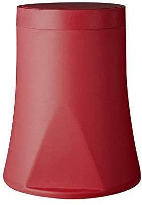 QYRKYP Poubelle, Poubelle-Presse Type Ménage Cuisine Salle de Ns Automatique Salon Plastique Avec Couvercle, Panier En Papier Seau de Rangement/Rouge