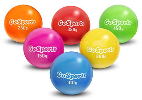 GoSports Plyometrische gewichtete Bälle für Baseball- und Softball-Training, 6 Stück, Bälle mit variablem Gewicht zur Verbesserung von Kraft und Mechanik, wählen Sie Pro oder Elite Set