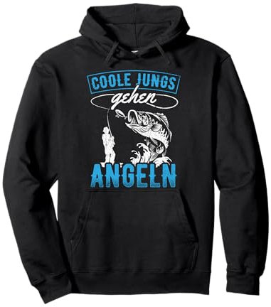 Coole Jungs gehen Angeln - Angler Fischer Kinder Jungen Pullover Hoodie
