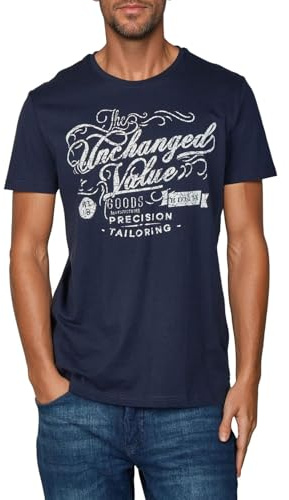 riverso Tshirt Herren Baumwolle Regular Fit RIVLeon Rundhals Kurzarm Sommer Tee Shirt Print, Größe:XXL, Farbe:Dark Navy (G1JD)