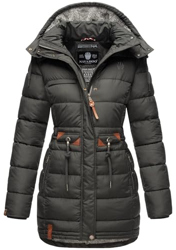 Navahoo Damen Winter Jacke Steppjacke Stepp Winterjacke gesteppt B876 [B876-Dali-Anthrazit-Gr.XS]