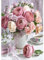 QUIIEOSKIA Peinture Diamant 5D Complet, Rose Fleur Broderie Diamant Kit Complet, DIY Diamond Strass Toile Point de Croix Painting par Numéro pour Décoration Murale, Enfants, Adultes