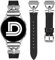 Wearlizer Lederarmband Kompatibel mit Samsung Galaxy Watch 7/6/4/5 Active 2 40mm 44mm/Watch 5 Pro 45mm/Watch 4 Classic Damen,20mm Elegant Armbänder für Watch 6 Classic/Watch FE 40mm, Schwarz/Silber