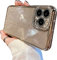 Tybiky Handyhülle für iPhone 14 Hülle Silikon Bling Überzug Glänzend Strass Diamant glänzender Stoßfänger und Kameraobjektiv-Design Handyhülle Case Glitter Schutzhülle Cover für iPhone 14.Gold