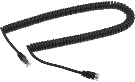 EMSea RJ12 6P6C maschio a maschio, cavo telefonico, cavo dritto, cavo a molla retrattile, accessorio per linee telefoniche, cavi fax, linee stampante