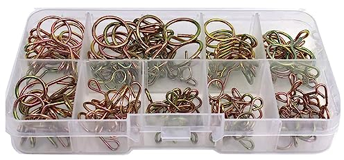 GTIWUNG 100 Piezas Resorte de Tubo 10 Tamaños 5-14mm, Abrazaderas Metalicas de Presion, Clips de Manguera de Primavera, Abrazaderas para Manguera de Combustible, Metal Sujetador de Abrazaderas de Tubo