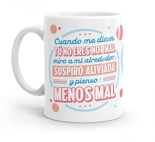 Puterful – Taza de cerámica - Taza - Tú no eres normal - Tazas originales – Tazas con mensajes divertidos – Tazas divertidas – Taza con frase – 325ml